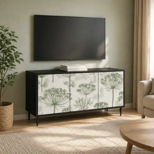 vidaXL Tv-meubel GOTHA 102 x 33 x 51 cm Zwart eiken Bewerkt hout