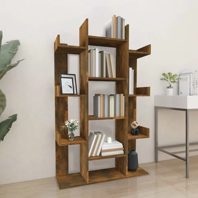 vidaXL Boekenkast 86x25,5x140 cm bewerkt hout gerookt eikenkleurig, foto 2