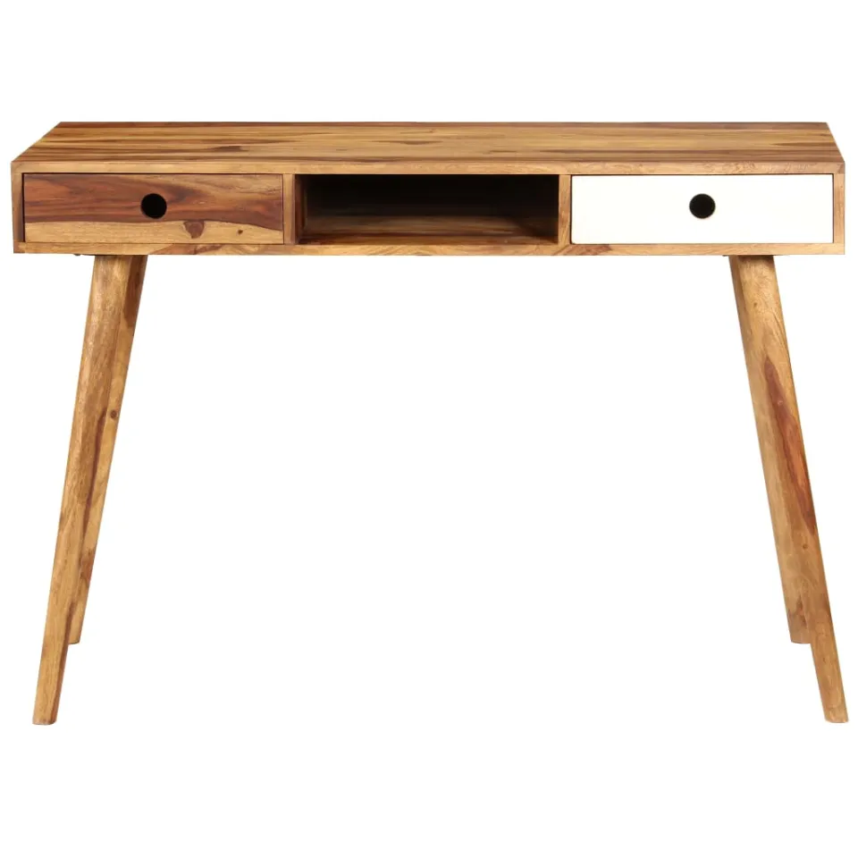vidaXL Schrijftafel 110x55x76 cm massief acaciahout bruin, foto 2