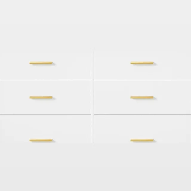 Klarven Ladekast Wit - Kast - Kastje - Chest Of Drawers - 6 Lades - Zonder Deuren - Inclusief Kantelbeveiliging - 119x40x78 cm
