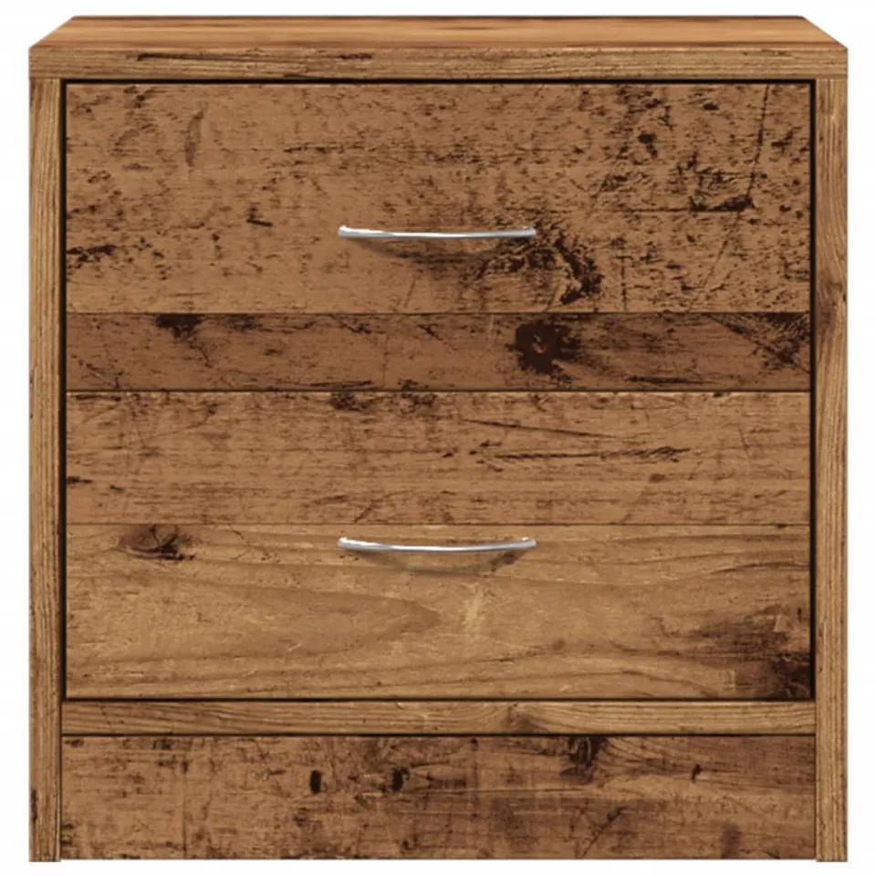 vidaXL Nachtkastjes 2 st 40x30x40 cm bewerkt hout oud houtkleurig bruin, foto 4