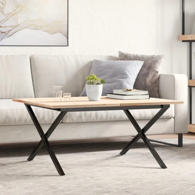 vidaXL Salontafelpoten X-frame 80x70x43 cm staal Zwart