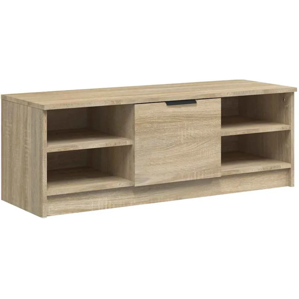 vidaXL Tv-meubel 102x35,5x36,5 cm bewerkt hout sonoma eikenkleurig Bruin