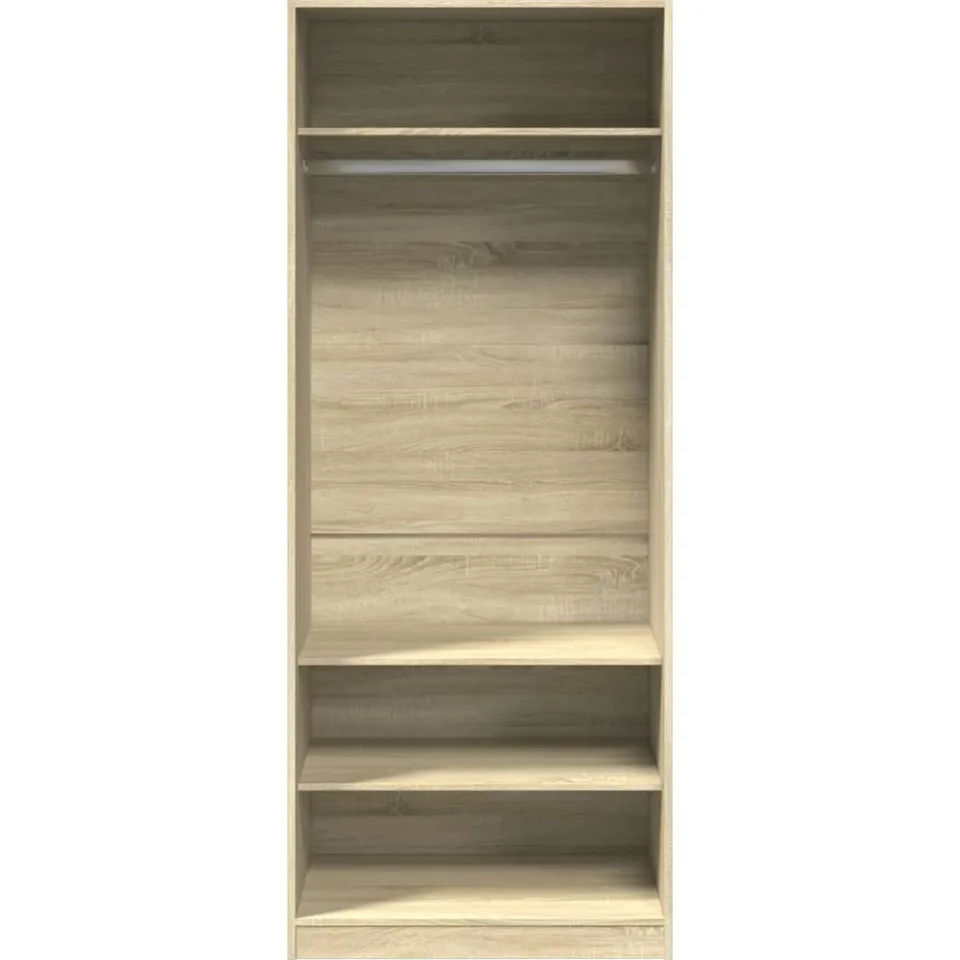 vidaXL Kledingkast 80x50x200 cm bewerkt hout sonoma eikenkleurig Bruin