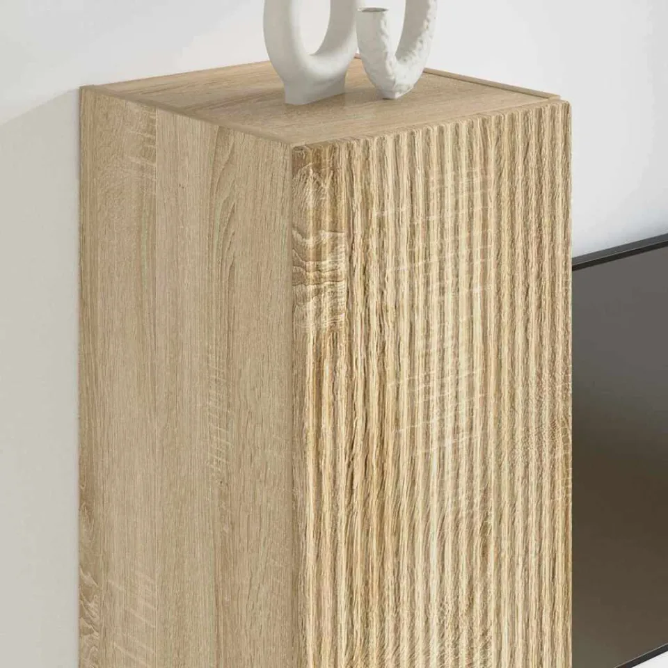 vidaXL TV Wandkast 2 st Sonoma Bewerkt hout bruin, foto 4