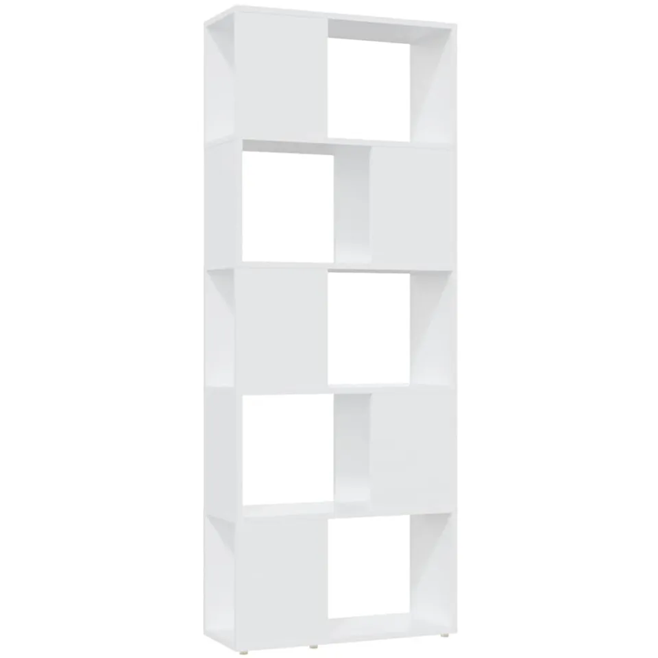 vidaXL Boekenkast/kamerscherm 60x24x155 cm bewerkt hout wit