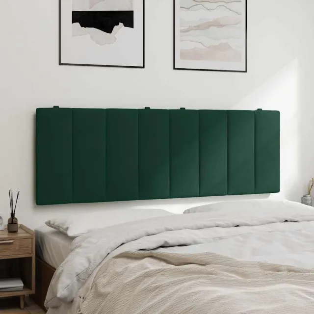 vidaXL Hoofdbordkussen "Hanko" 140 cm fluweel donkergroen