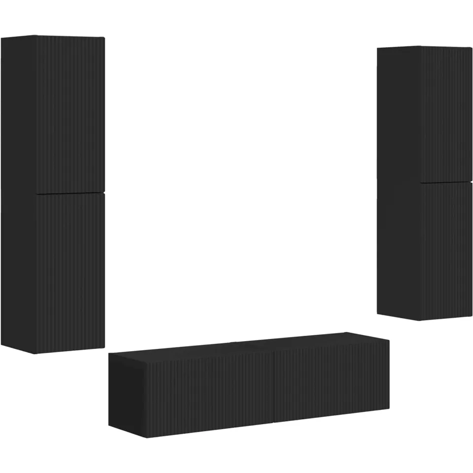 vidaXL Tv-meubelset 6 st 31 x 30 x 60 cm Zwart, foto 3