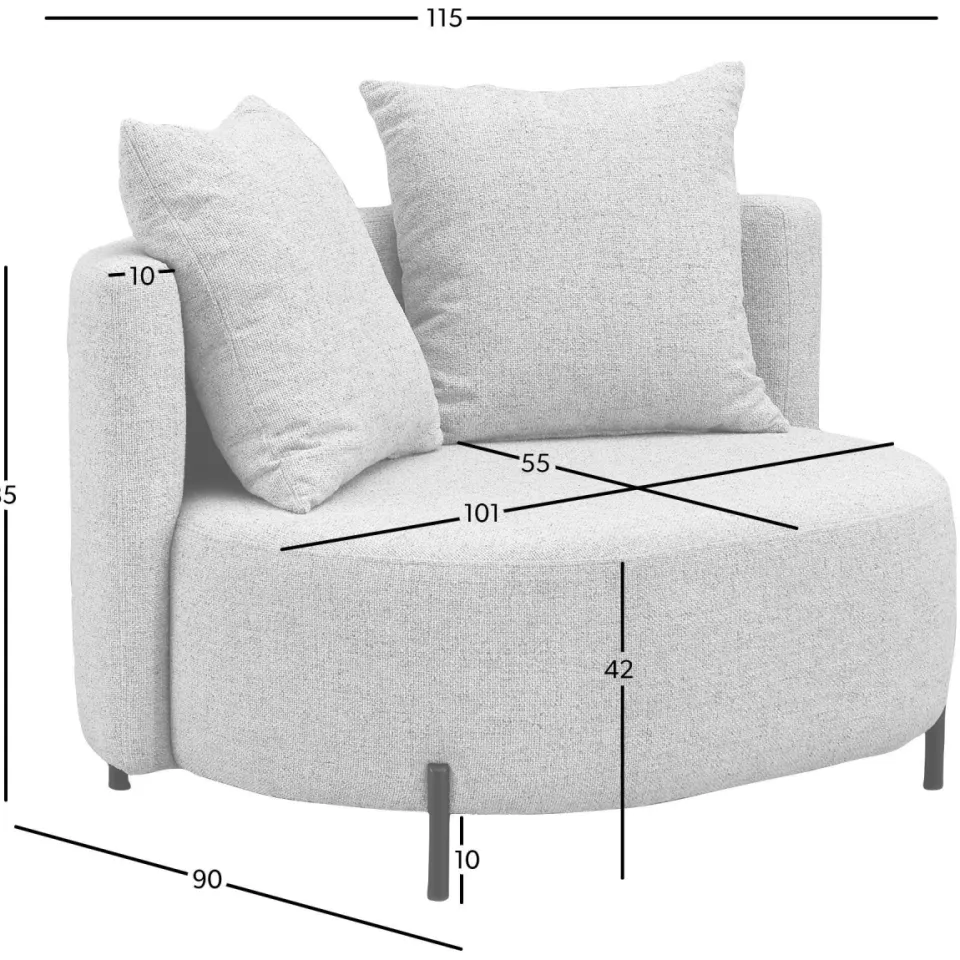 NOUS Living loveseat Jovi groen, foto 5