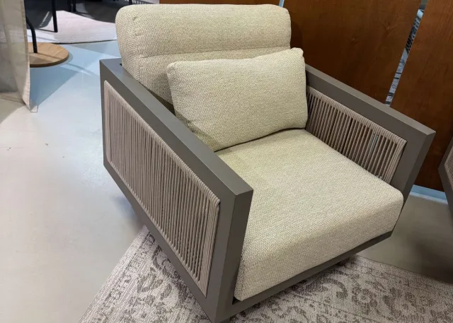 Apple Bee Santorini ROPE Loungestoel - Showroommodel - kleine schade Taupe