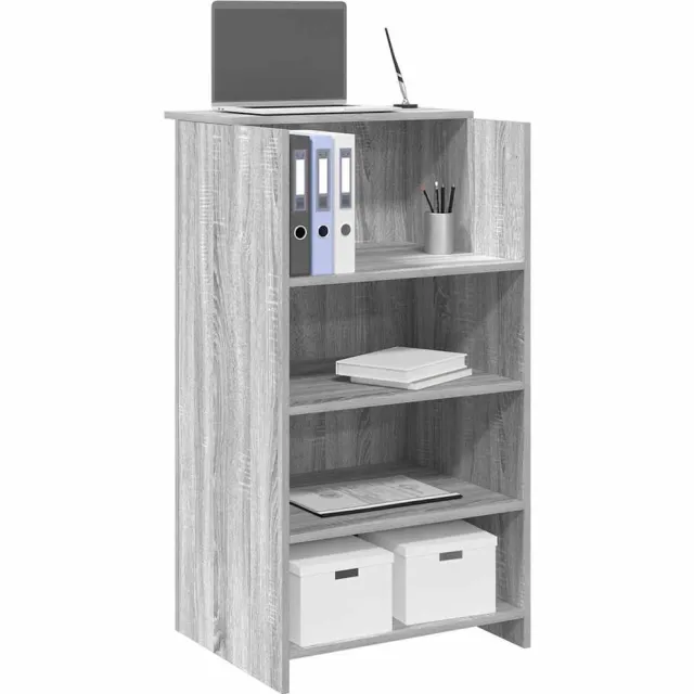 vidaXL Receptiebalie 55x50x103,5 cm bewerkt hout grijs sonoma eiken