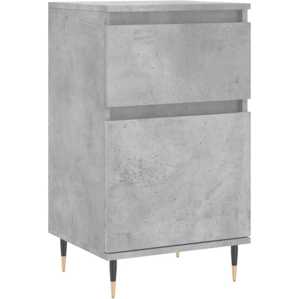 vidaXL Dressoir 40x35x70 cm bewerkt hout betongrijs grijs, foto 3