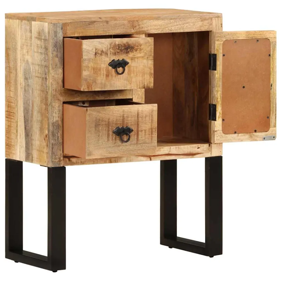 vidaXL Dressoir 60x30x76 cm massief mangohout bruin, foto 2