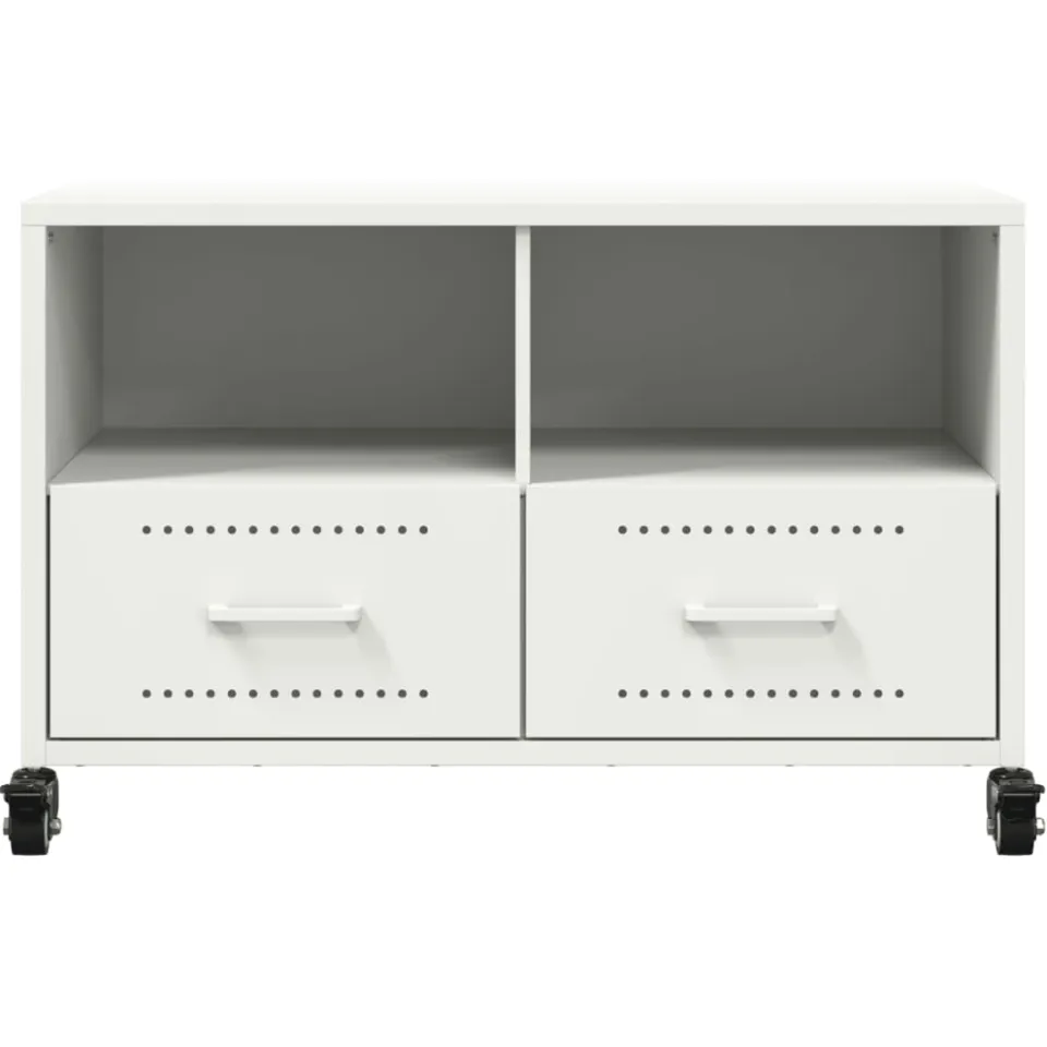 vidaXL Tv-meubel 68x39x43,5 cm staal wit, foto 4