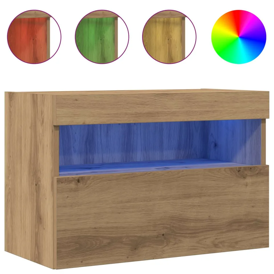 vidaXL TV Wandkast 60 x 30 x 40 cm artisanaal eikenkleurig, foto 4