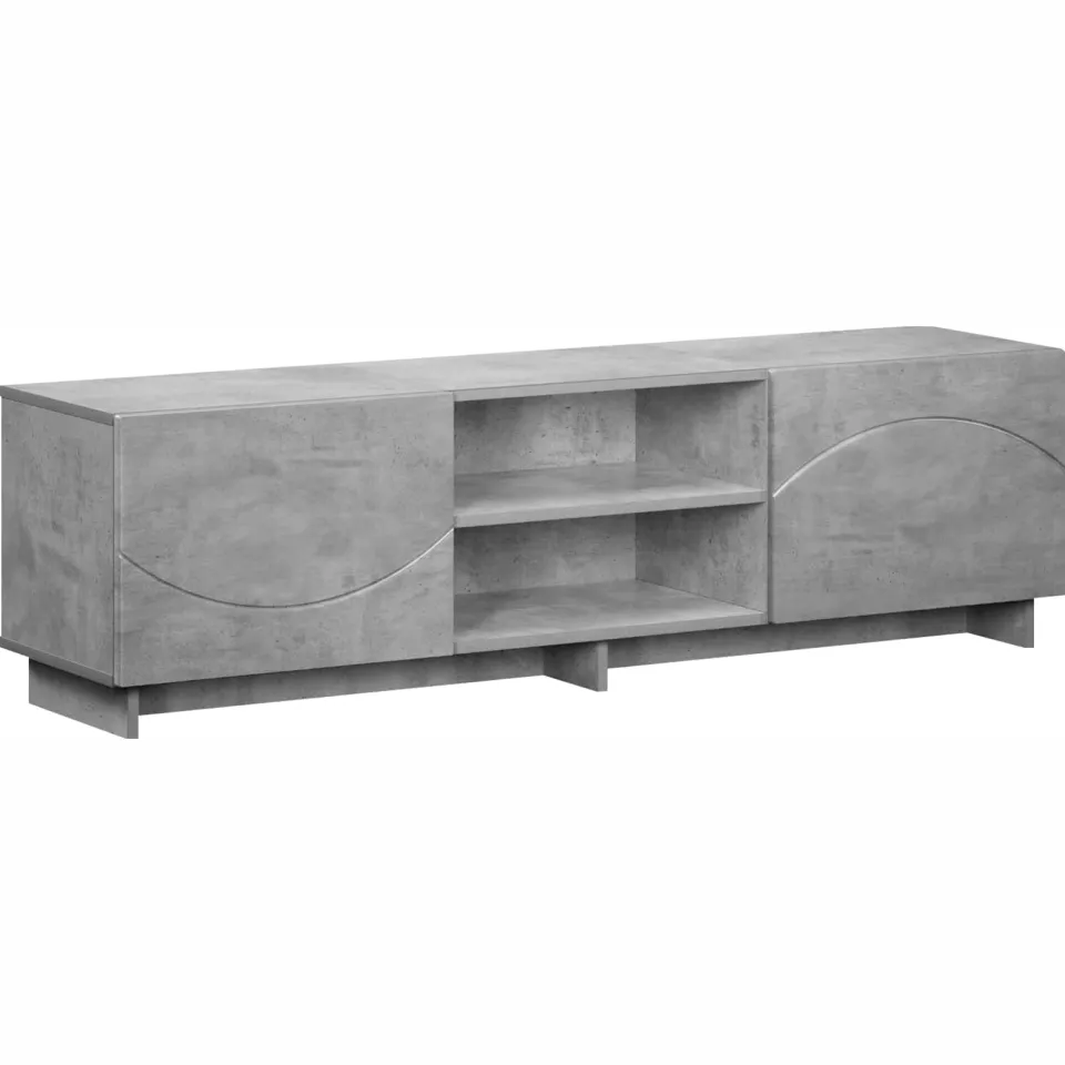 vidaXL TV-standaard 140 x 34,5 x 40 cm Betongrijs Bewerkt hout grijs, foto 3