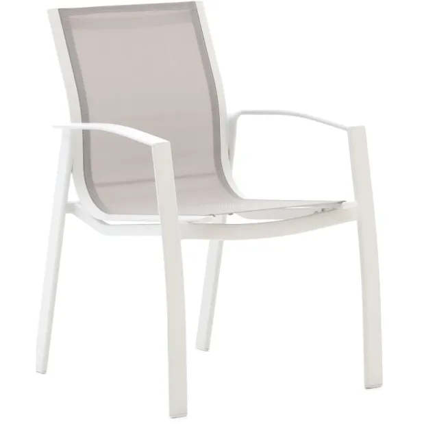 Forza Furniture Forza Altea/Fidenza 220cm dining tuinset 7-delig stapelbaar Wit
