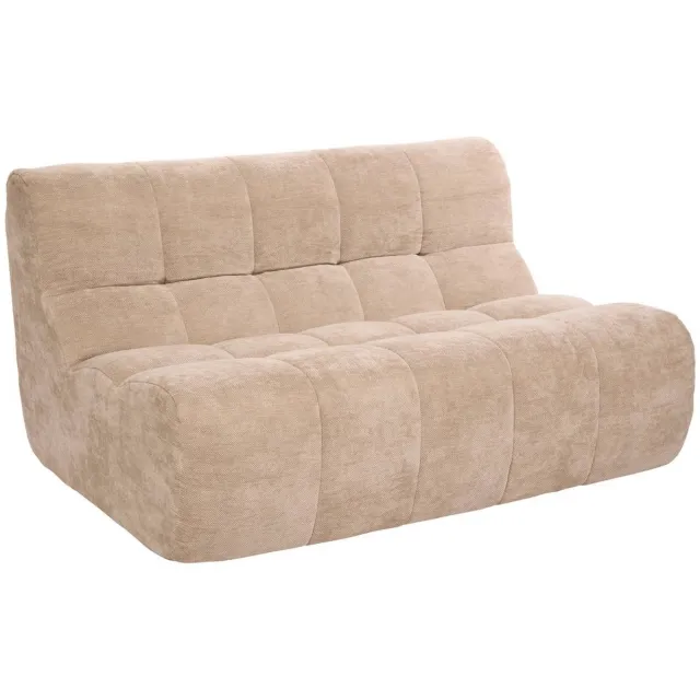 Atmosphera Créateur d'intérieur® 2-zitsbank van gecapitonneerde stof MIROA Beige