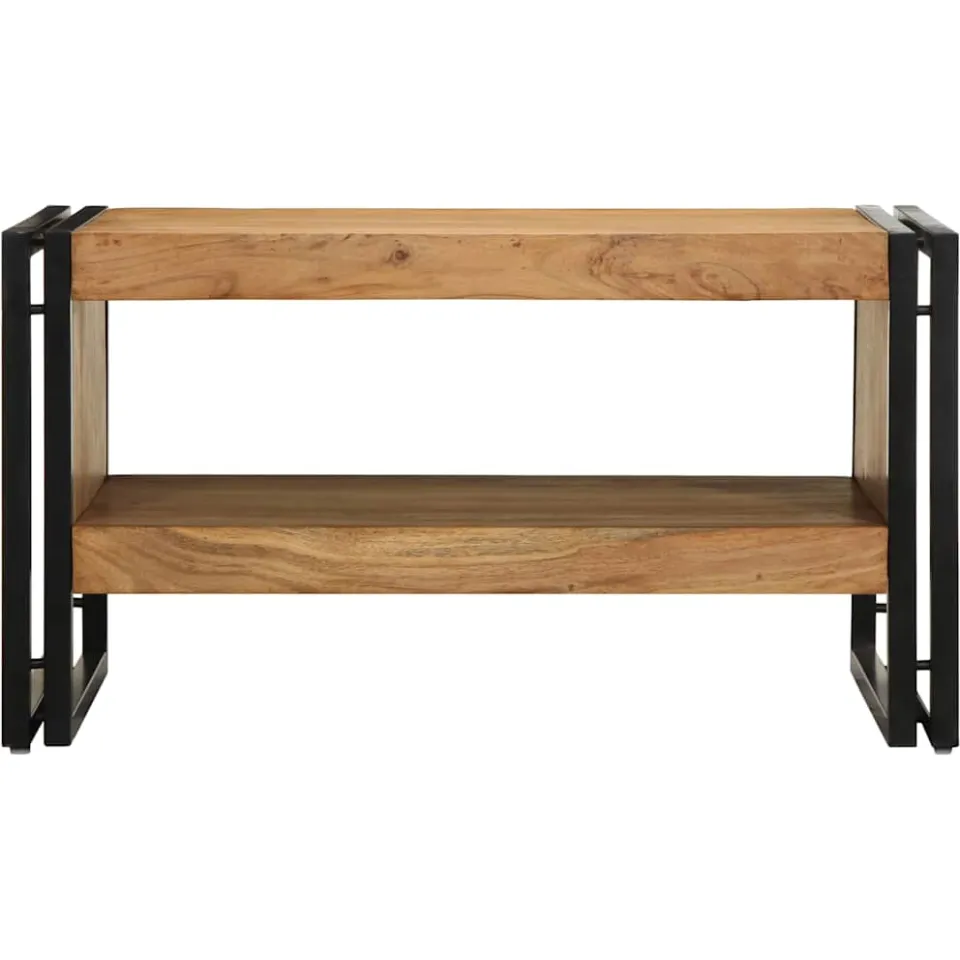 vidaXL Salontafel 70x50x38 cm massief acaciahout bruin, foto 2