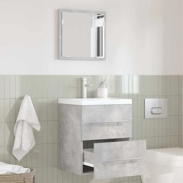 vidaXL Badkamermeubelset met lade met opslag Grijs 41 x 38,5 x 48 cm, foto 2