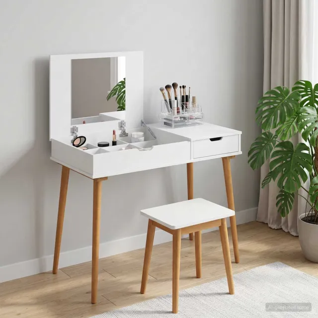 vidaXL Plafondtafel FAUSKE Wit 100 x 50 x 78 cm, foto 2