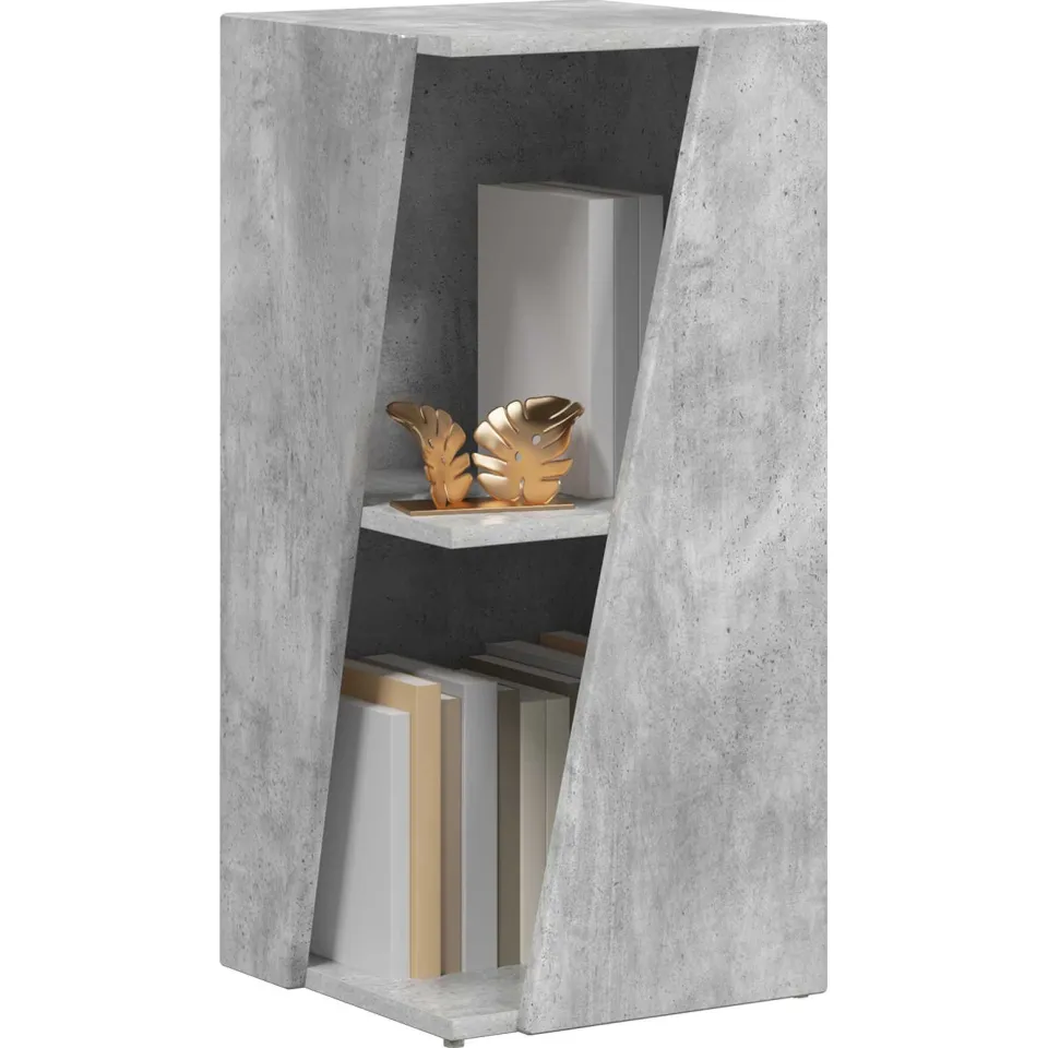vidaXL Zijplank 33 x 32 x 70,5 cm Bewerkt hout Beton Grijs