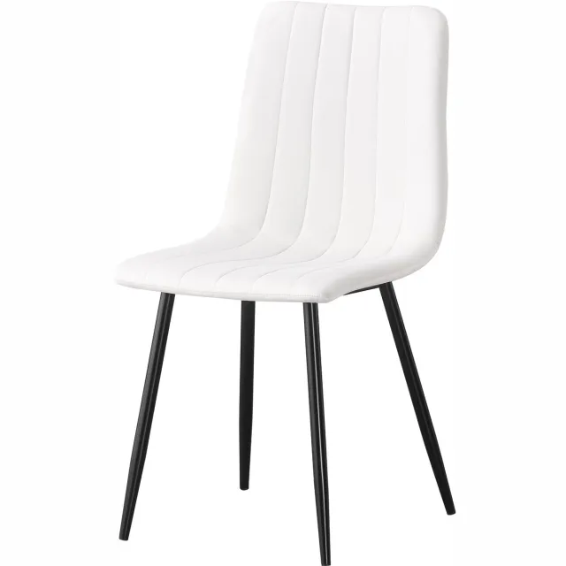 Luxury4Home IRIS - Eetkamerstoel - Ecru Welur - Metalen Poten - Luxe Design Ecru;Zwart