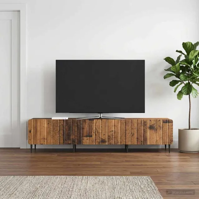 vidaXL TV-kast met lade Oud hout 147 x 34,5 x 32 cm Bewerkt hout bruin, foto 2