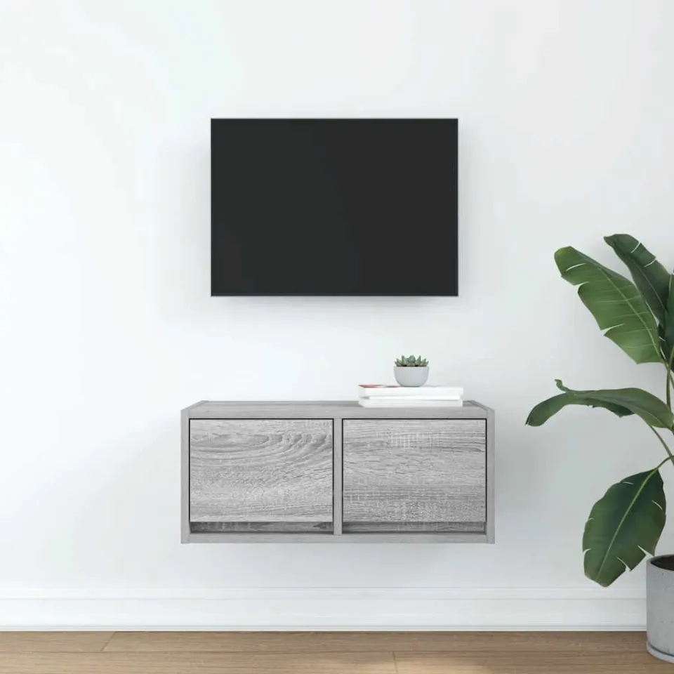vidaXL TV-meubel 60x31x25,5 cm bewerkt hout grijs sonoma eikenkleurig, foto 3