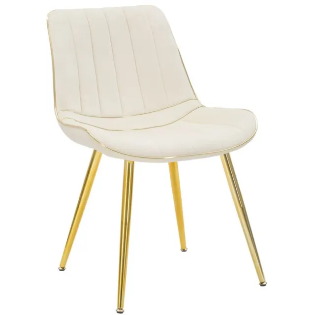 Mauro Ferretti Stoel Paris Crema/gold Set 2 Pz 51×59×79 cm Crème