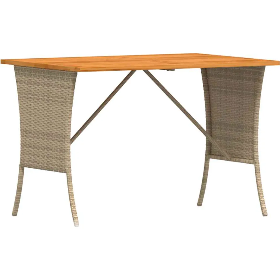 vidaXL 3-delige Tuinset met kussens poly rattan beige