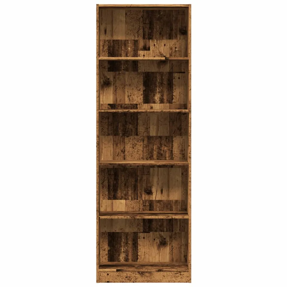 vidaXL Boekenkast 60x24x176 cm bewerkt hout oud houtkleurig bruin, foto 4
