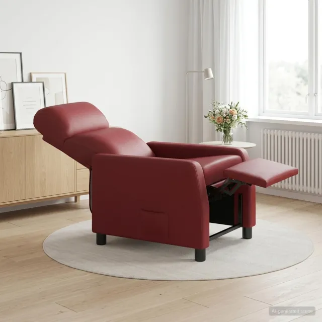 vidaXL Relaxfauteuil Wijnrood Kunstleer