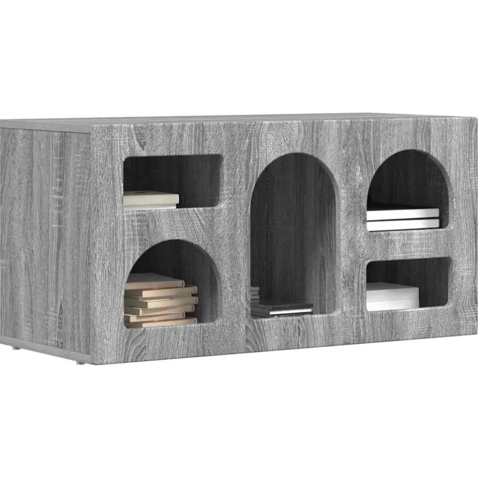 vidaXL TV-kast ELST 80 x 35 x 40 cm Grijs Sonoma Bewerkt hout