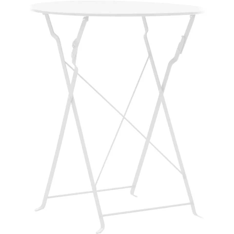 vidaXL 3-delige Bistroset staal wit, foto 2