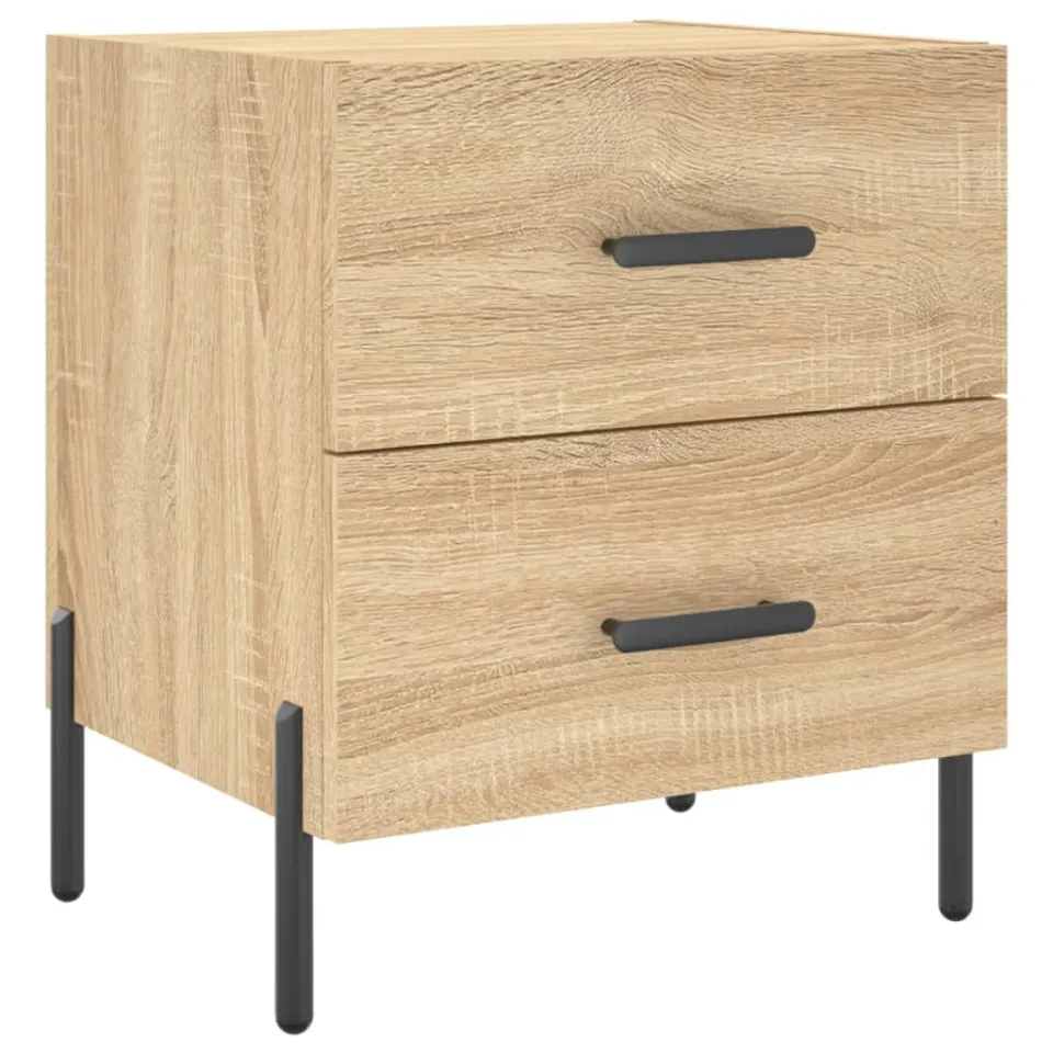 vidaXL Nachtkastje 40x35x47,5 cm bewerkt hout sonoma eikenkleurig, foto 3