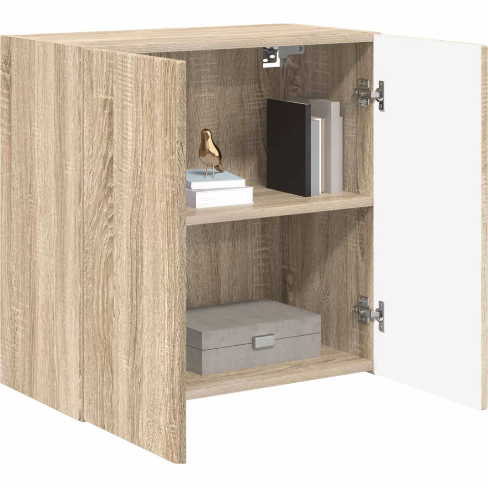 vidaXL TV-wandkast 59,5 x 31 x 60 cm Sonoma Eiken Bewerkt hout Bruin