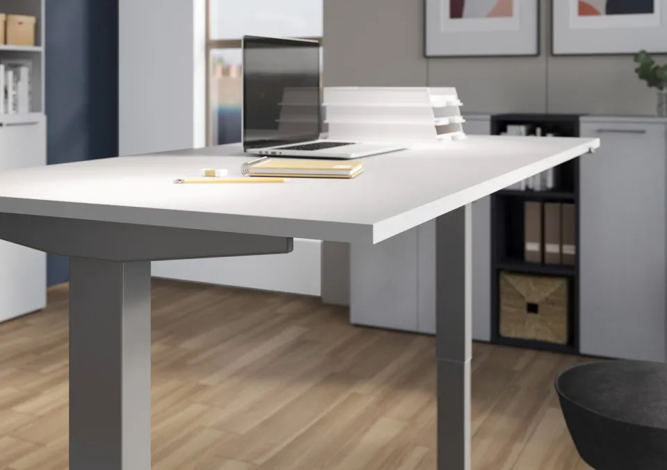 Elektrisch Bureau Ergonoma Lichtgrijs 180 CM grijs, foto 4