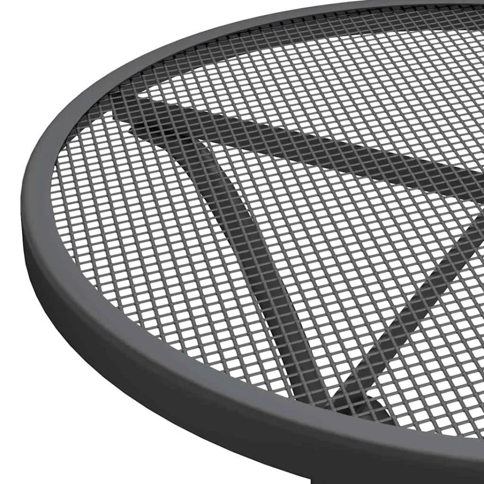 vidaXL Tuintafel Ø60x72 cm metaalgaas antracietkleurig, foto 4