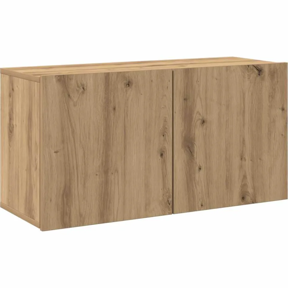 vidaXL Tv-meubel wandgemonteerd 80x30x41 cm artisanaal eikenkleurig Bruin