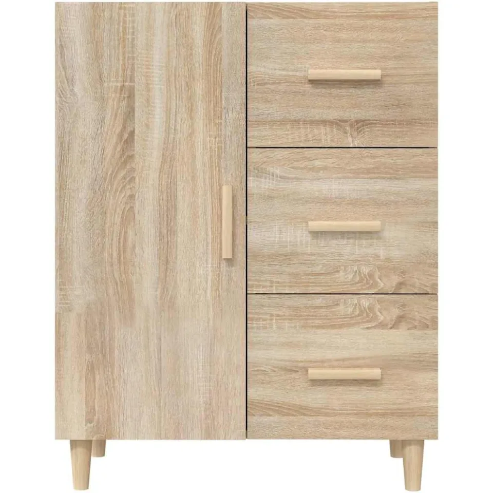 vidaXL Dressoir 69,5x34x90 cm bewerkt hout sonoma eikenkleurig Bruin
