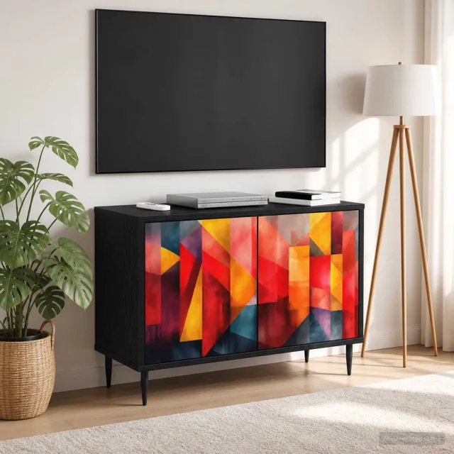 vidaXL Tv-meubel HEESCH 69 x 33 x 50,5 cm Zwart eiken Bewerkt hout