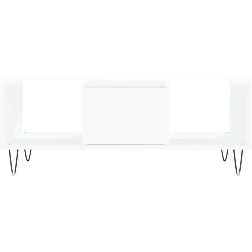 vidaXL Salontafel 90x50x36,5 cm bewerkt hout wit