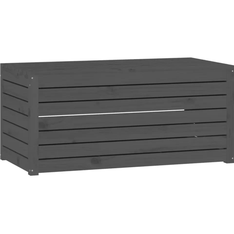 vidaXL Tuinbox 101x50,5x46,5 cm massief grenenhout grijs, foto 3