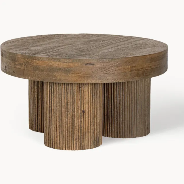 Bizzotto Ronde mangohouten salontafel Dacca Bruin