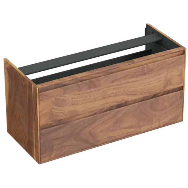 Forzalaqua Onderkast Forzalaqua Reno 120x51x60 Cm 2 Lades Softclose Eiken Pure Walnut Bruin