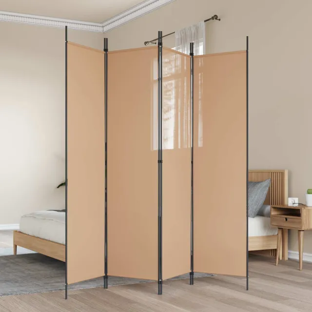 vidaXL Kamerverdeler polyester staal beige, foto 2
