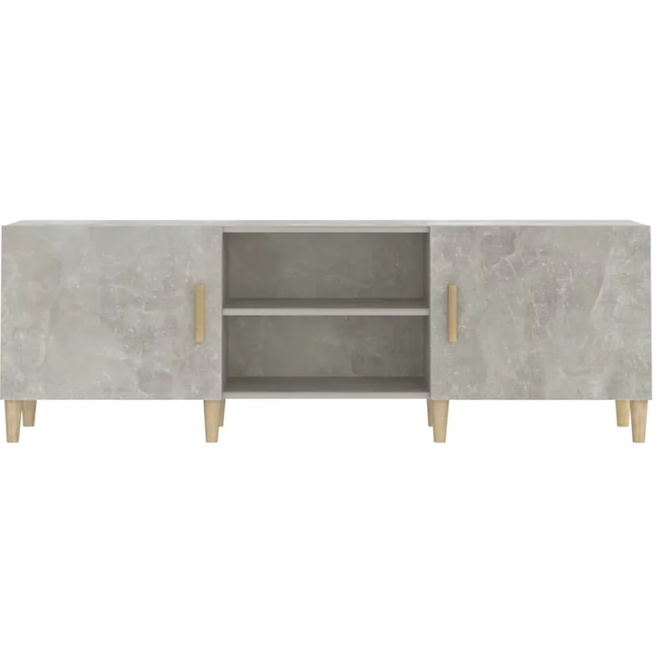 vidaXL Tv-meubel 150x30x50 cm bewerkt hout betongrijs grijs, foto 4