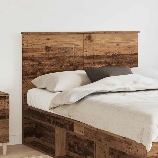 vidaXL Hoofdbord Oud hout 138 x 7 x 100 cm Bewerkt hout Bruin