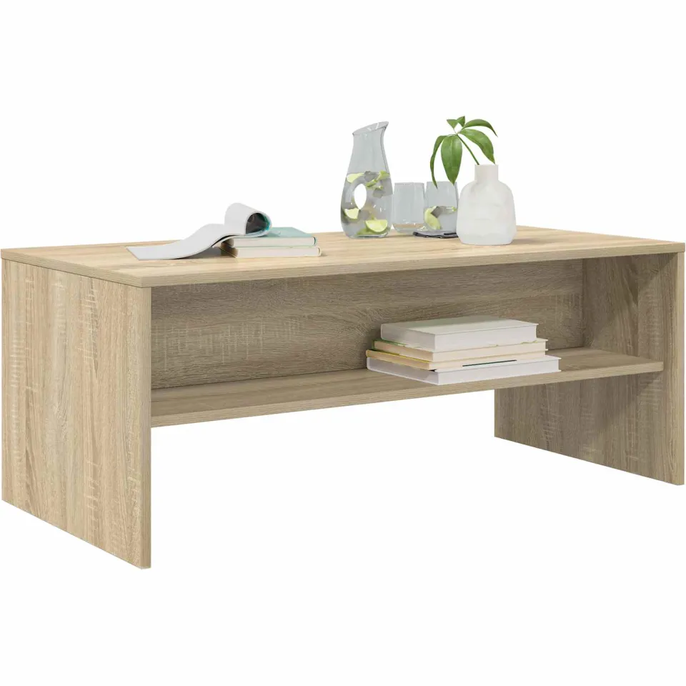 vidaXL Salontafel Sonoma Eiken 100 x 50 x 40 cm Bewerkt hout Bruin